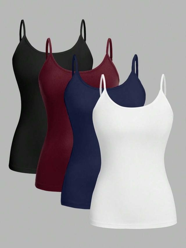 black minimalist camisole tank top set