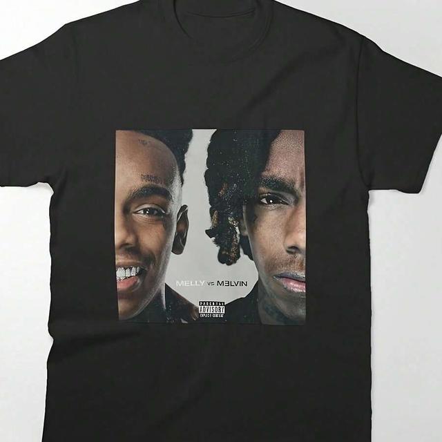 ynw melly demons graphic black cotton t-shirt