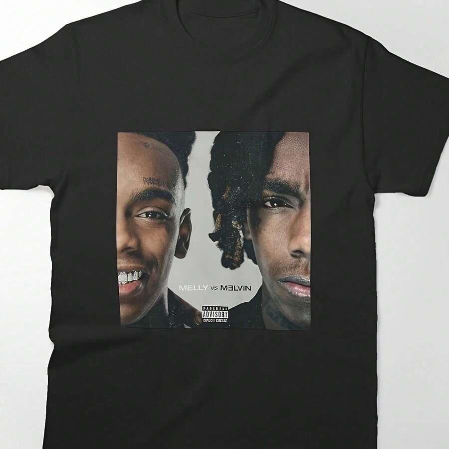 ynw melly demons graphic black cotton t-shirt