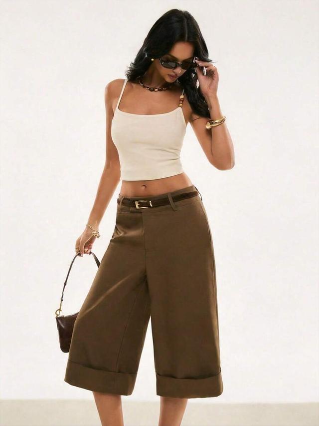 white wide-leg cuffed commuter trousers