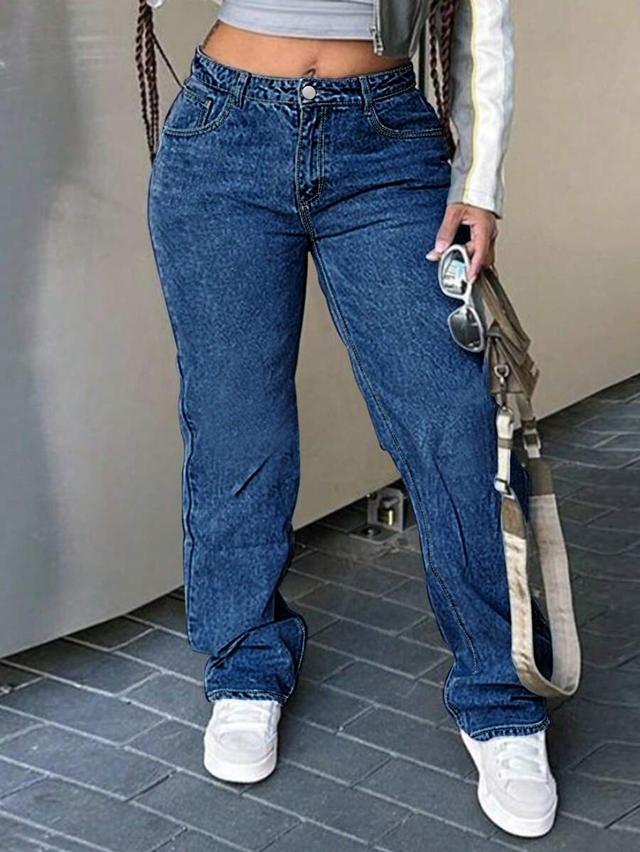 classic blue acid wash high waisted denim jeans