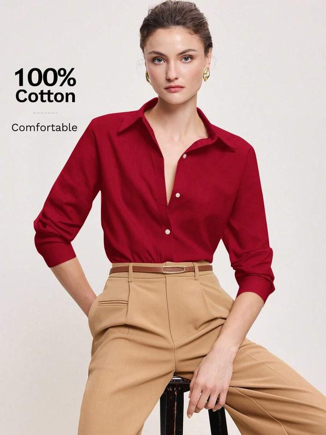 bizchic red women's shirt