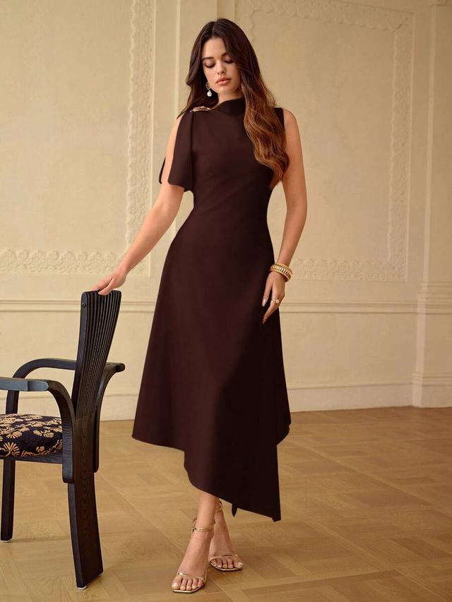 zeylah spring/summer asymmetrical hemline one-shoulder dress
