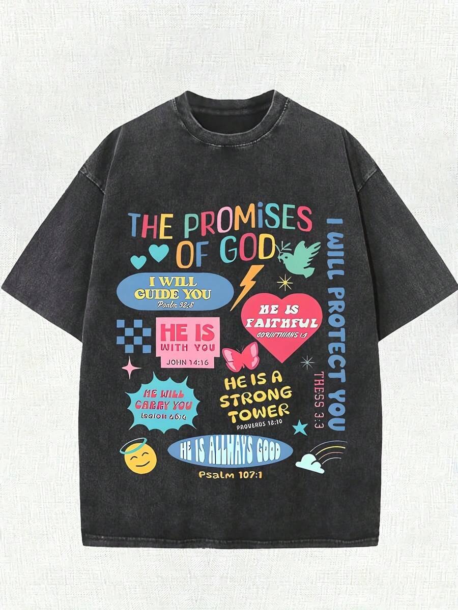 relaxed fit heavyweight cotton graphic t-shirt in washed black