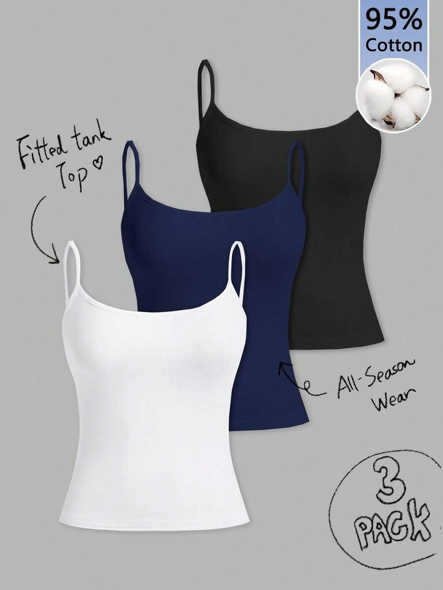 navy cotton camisole top set