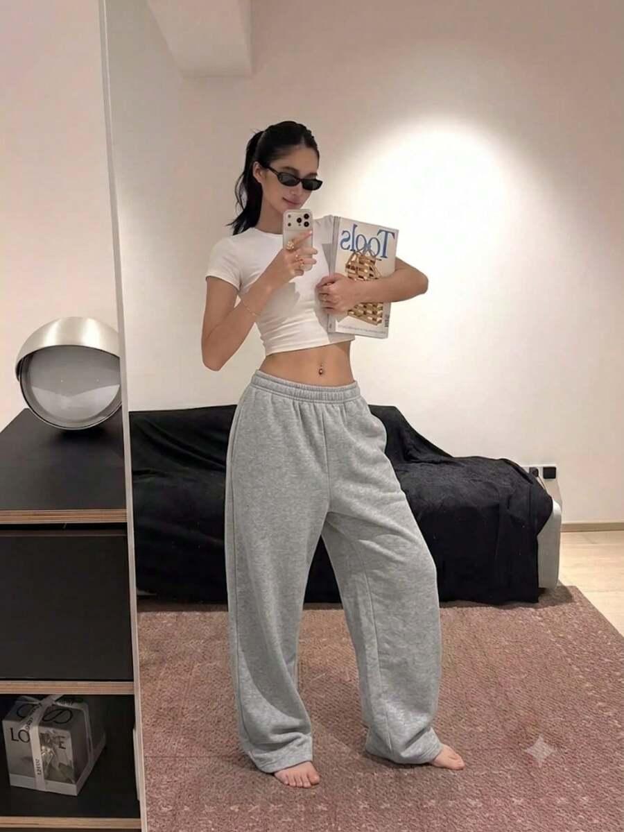 women's low-rise y2k drape wide-leg sweatpants