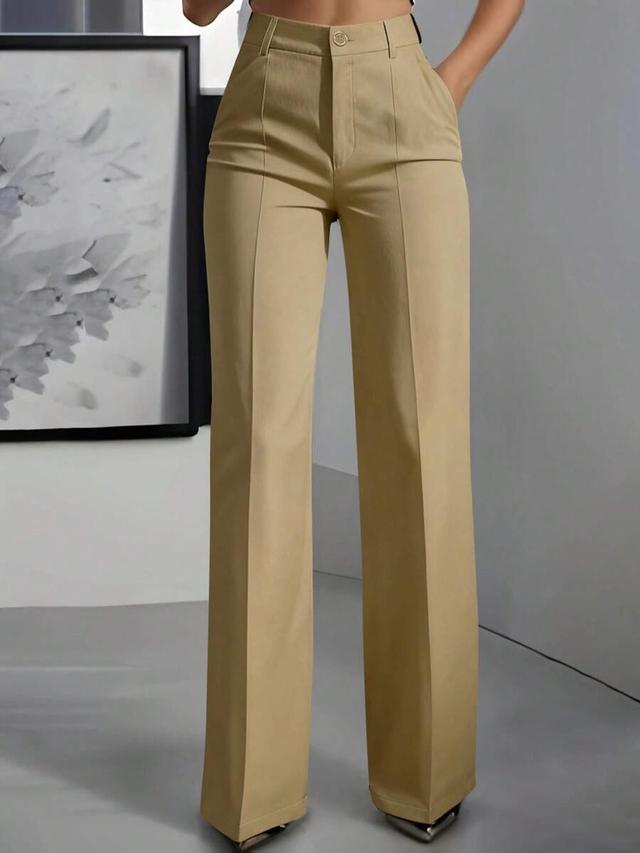 anchose women's khaki slim fit elegant office pants
