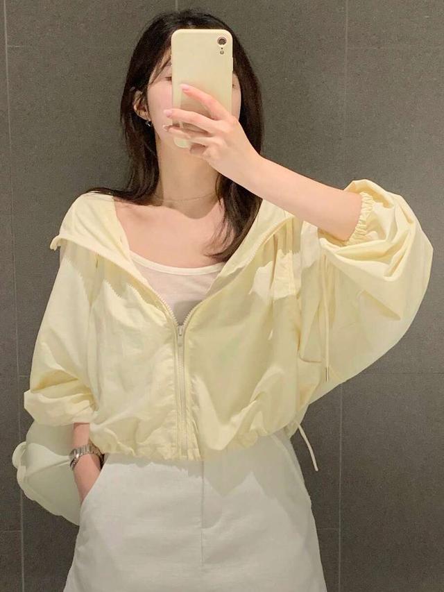 dazy casual hooded thin long sleeve shirt