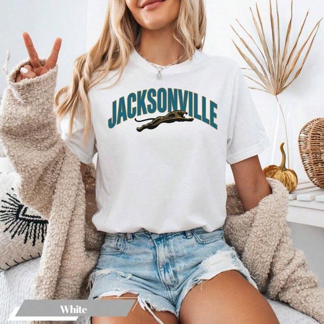 vintage jacksonville sweatshirt retro football graphic white tee