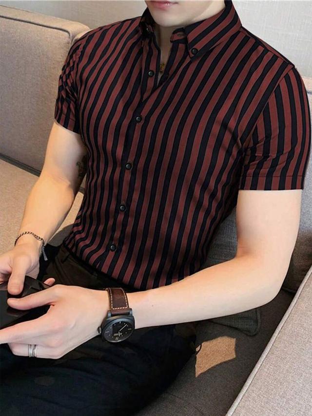 manfinity homme men striped print shirt