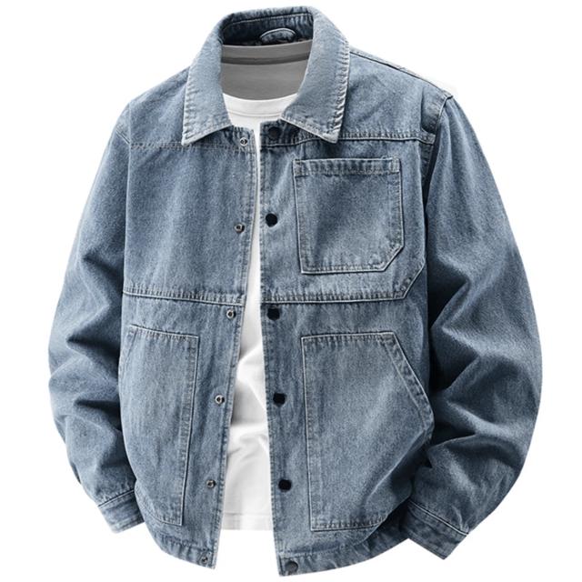 men's vintage wash denim workwear jacket