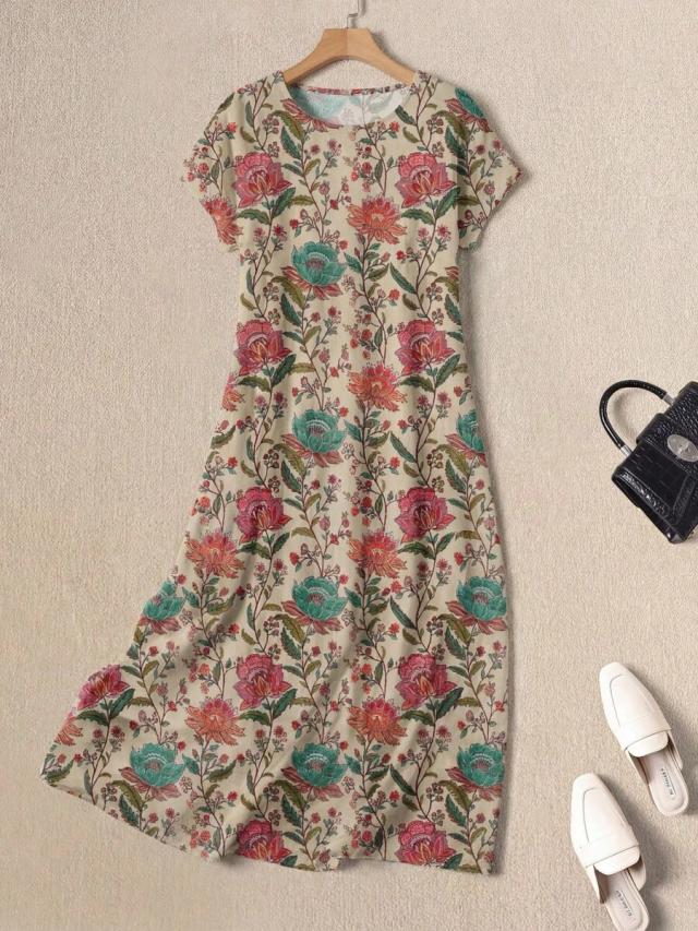 floral patterned casual summer shift dress