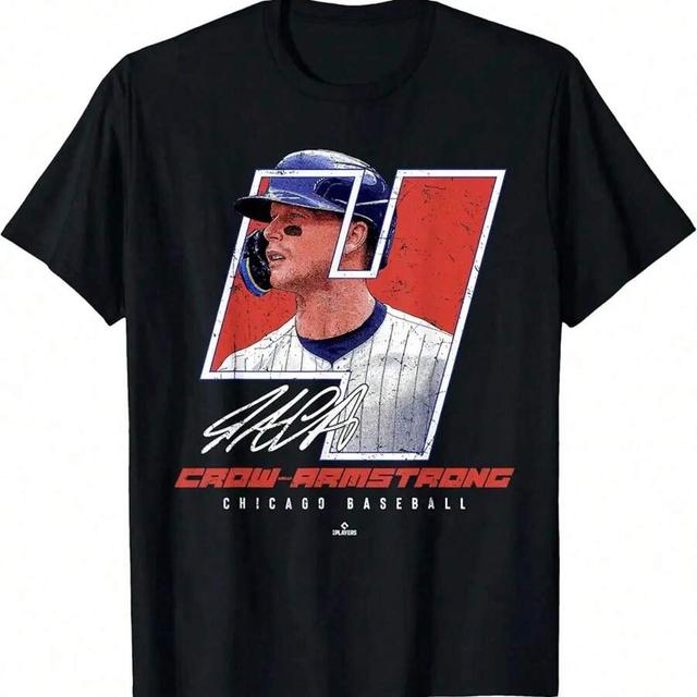 silhouette pete crow armstrong chicago baseball mlbpa t-shirt