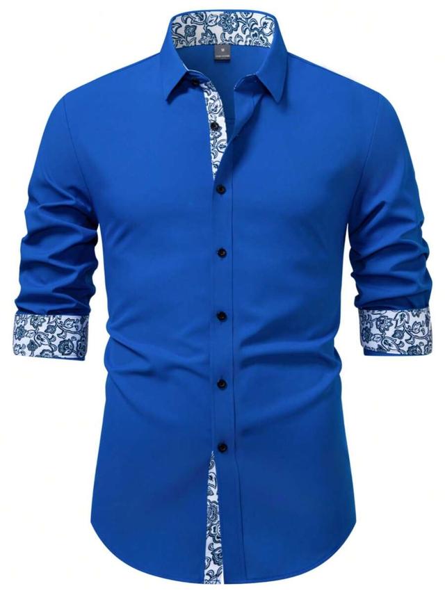 calvornis classic blue regular fit long sleeve shirt