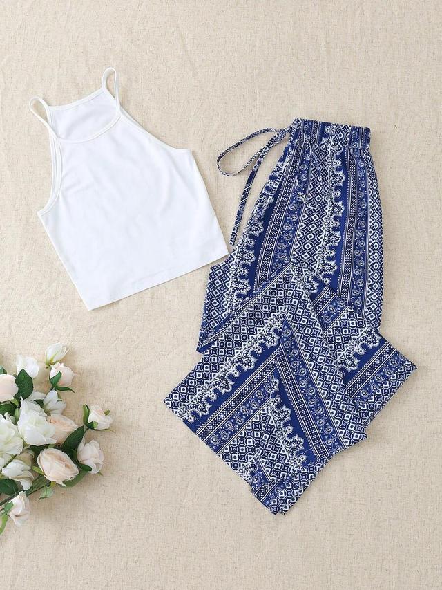 white high neck camisole tank top