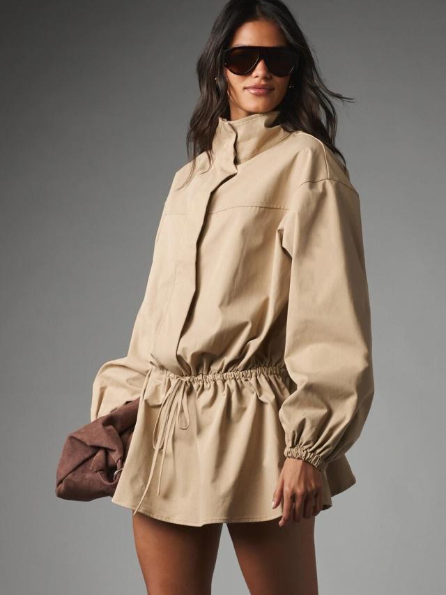 missguided long sleeve puff sleeve mini dress
