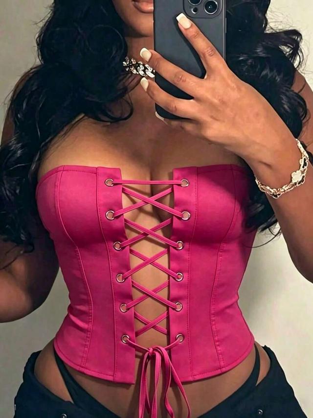 rovax women's fashion sexy criss-cross bandeau top