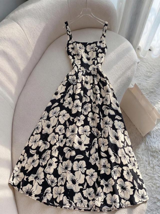 resyla women's floral spaghetti strap long dress