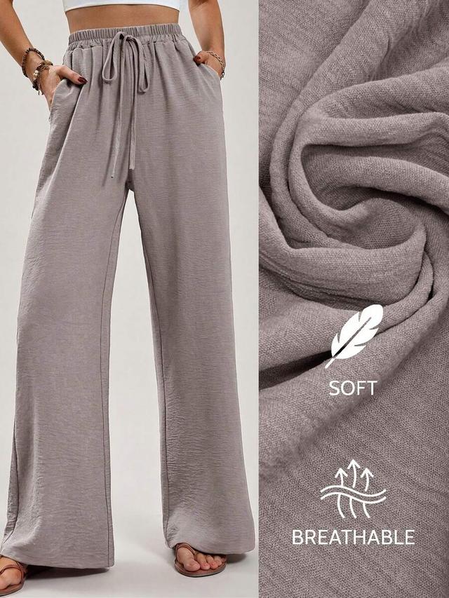 plain simple style belted 7/9 length pants