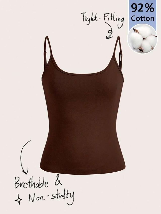 tseoso solid brown cami top