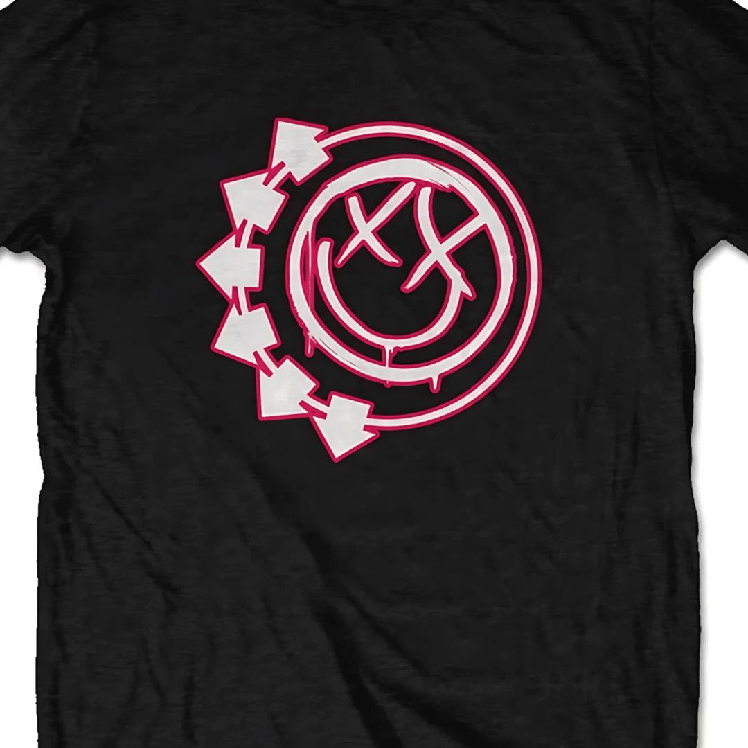 blink 182 graphic print black short sleeved t-shirt