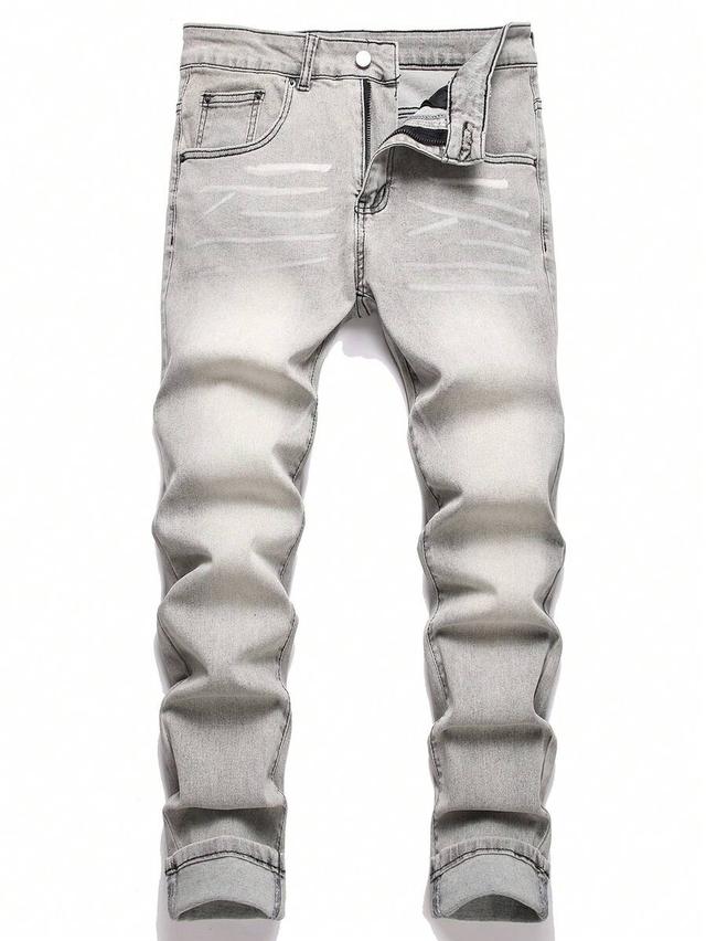 chillumni light grey washed skinny fit denim jeans