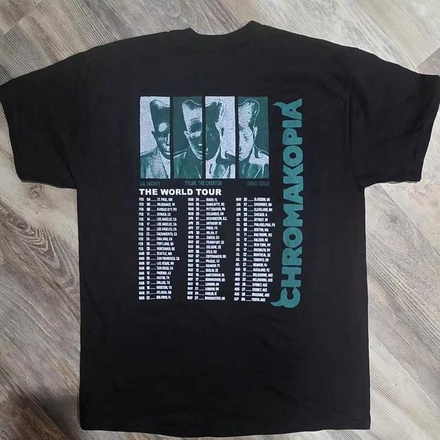 tylers the creator chromakopia 2025 tour black t-shirt