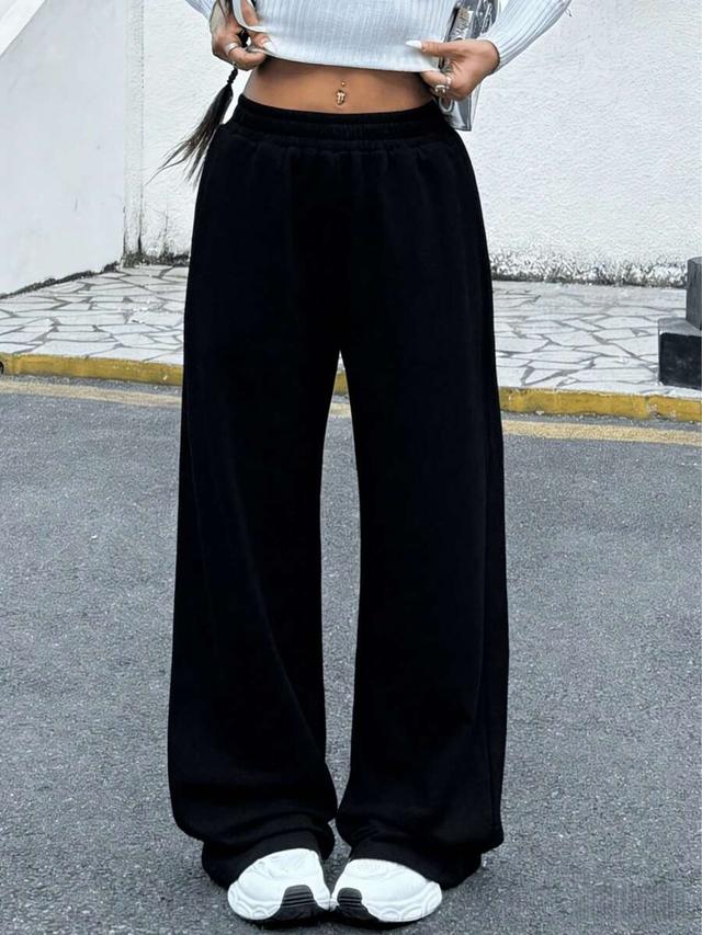 black loose fit casual everyday sweatpants