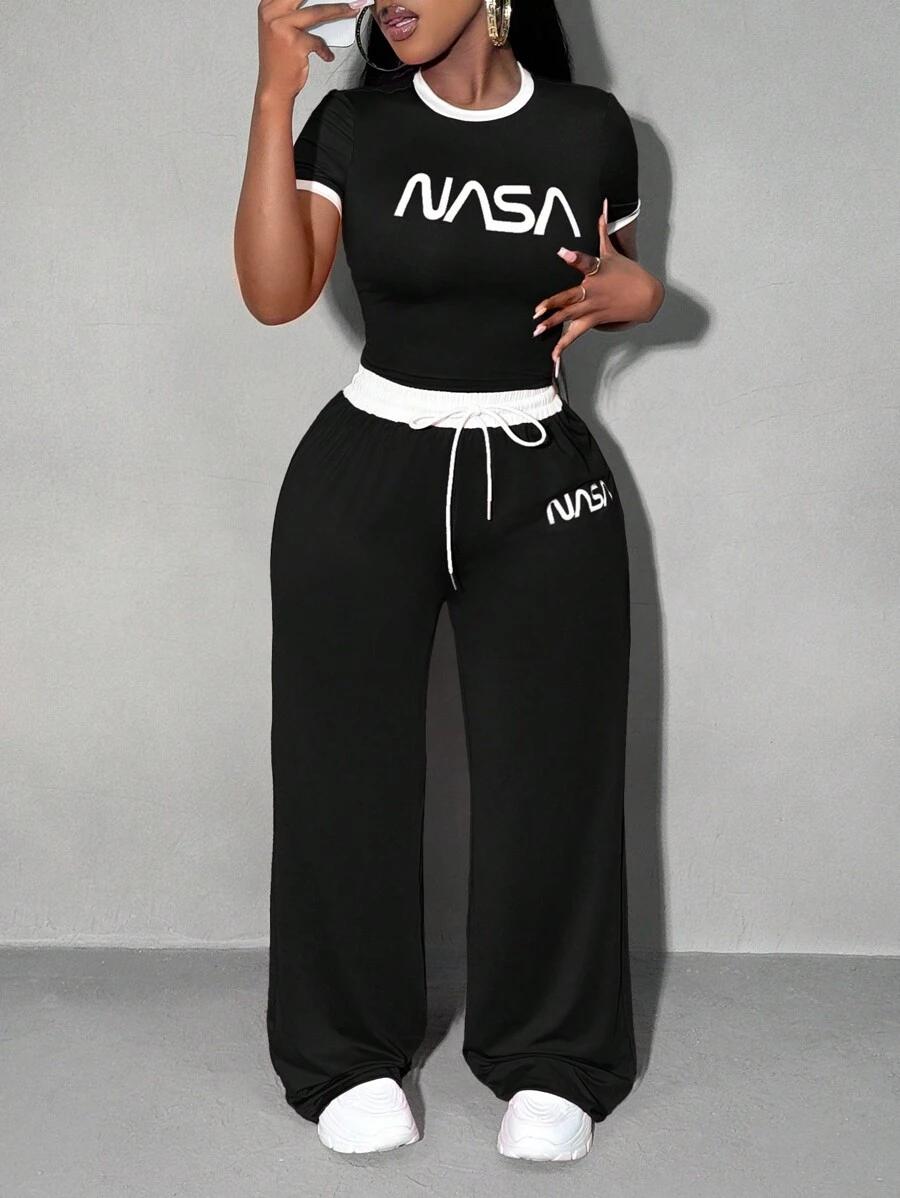 shein sxy contrast trim sports set