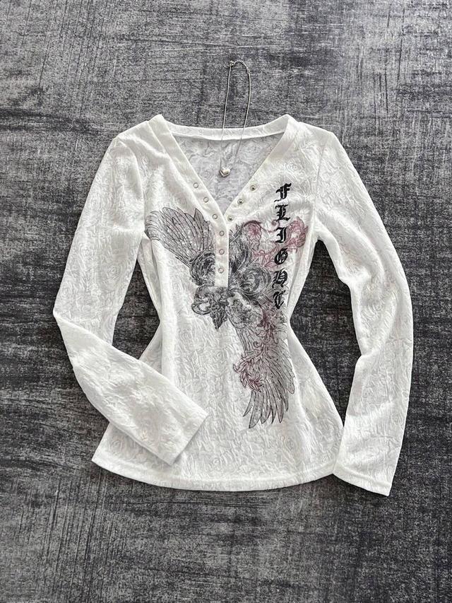 islasuriya women's minimalist print long sleeve top