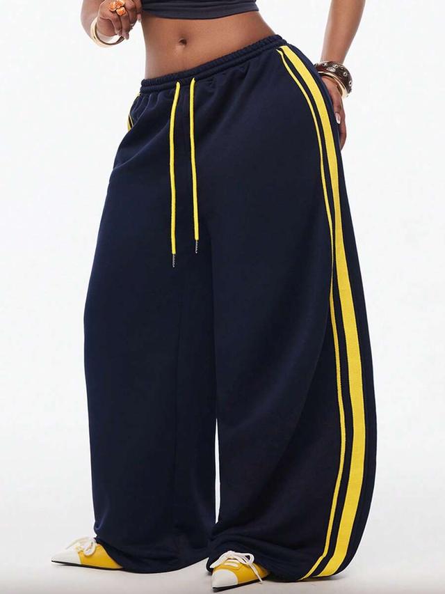 vadaroq summer sports casual colorblock striped loose sweatpants
