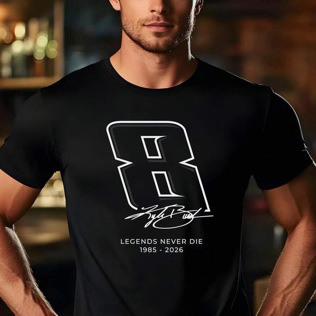 kyle busch legends never die black graphic t-shirt