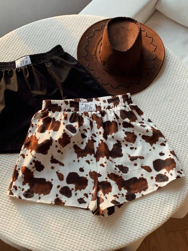 cow print cow print loose summer beach shorts