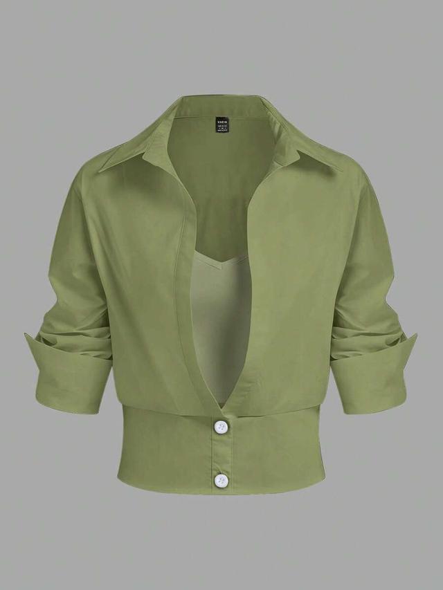 elenzga women's casual solid color blouse
