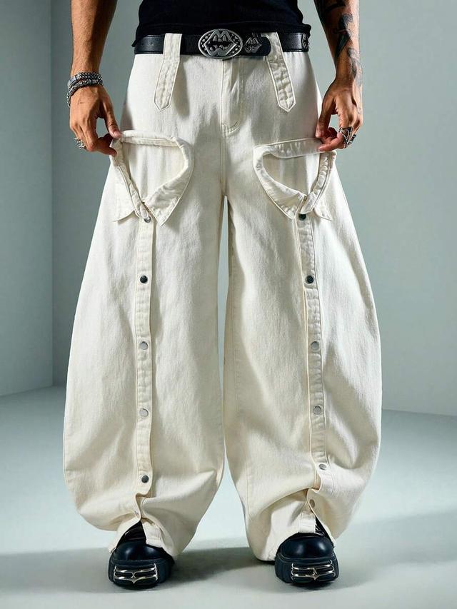 light wash distressed denim wide leg jeans