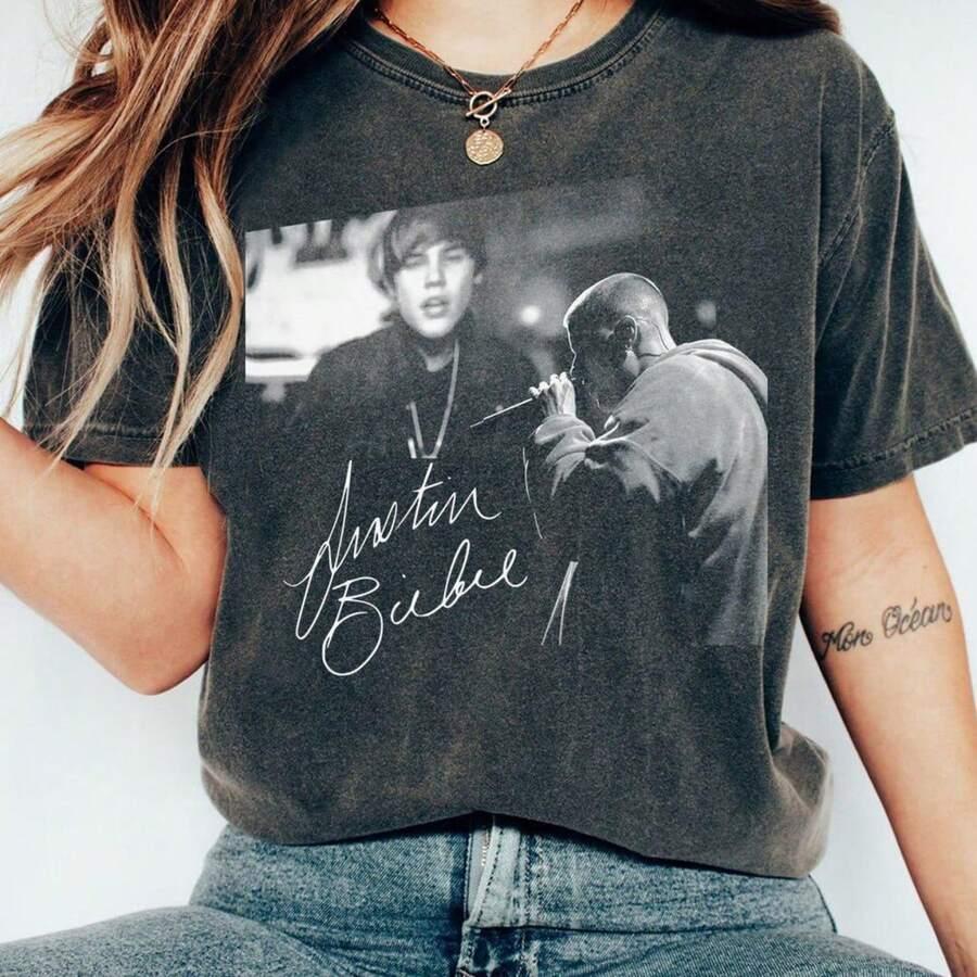 justin biebers vintage concert wash t-shirt