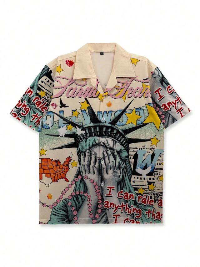 printed artistic bohemian vacation beach shirt