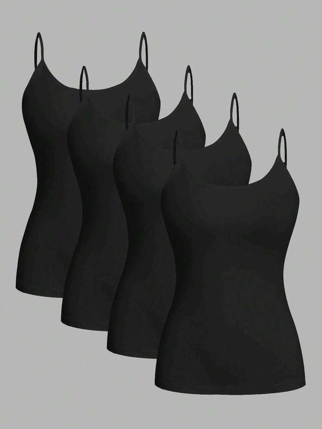 black minimalist camisole tank top