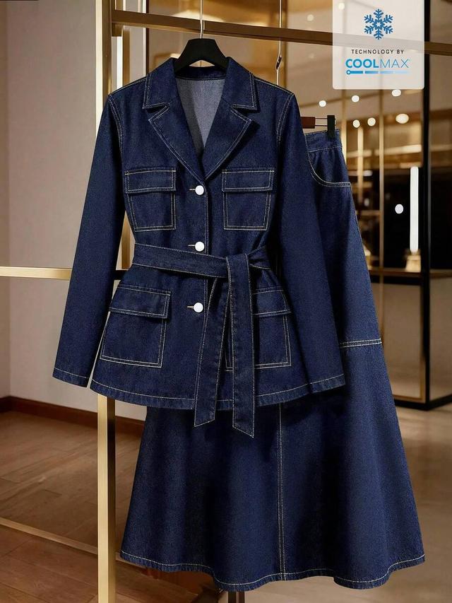 solid color casual long sleeve denim jacket