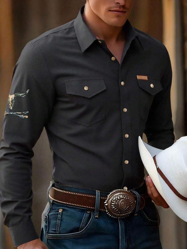 manfinity nomadique western-style long sleeve shirt