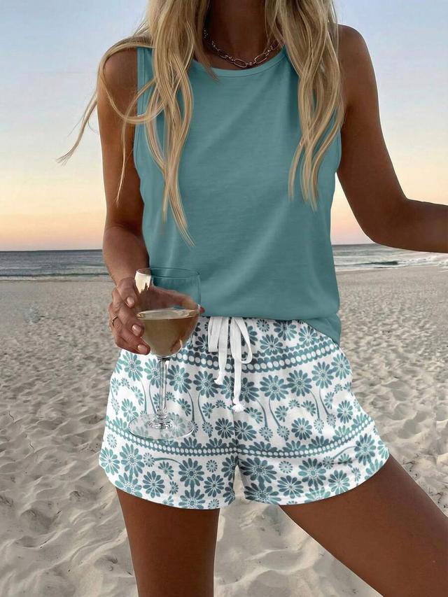 casual round neck sleeveless vest top