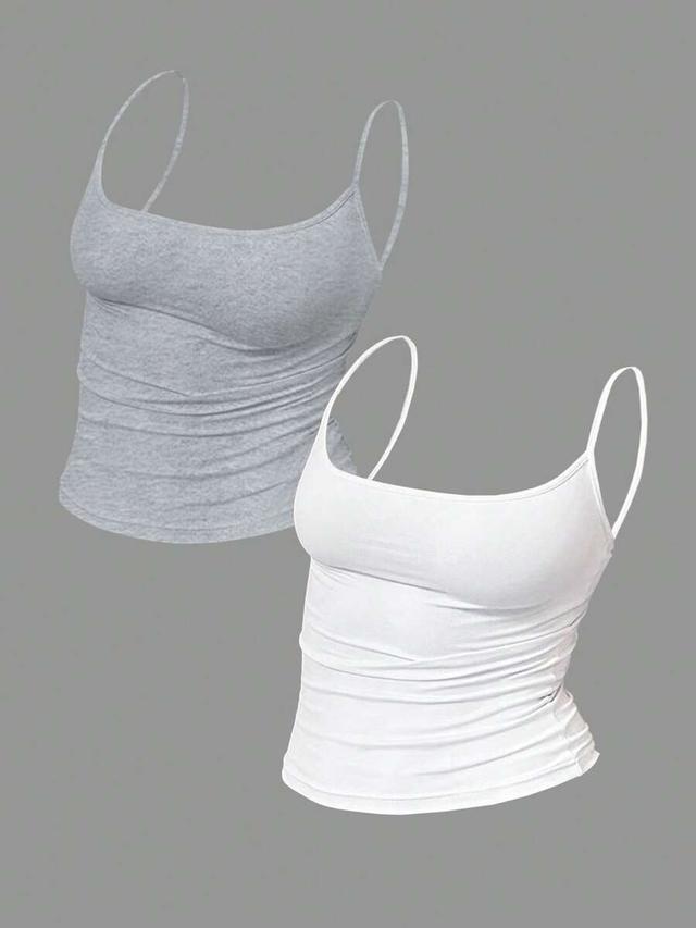 grey mystaura women's solid color minimalist camisole