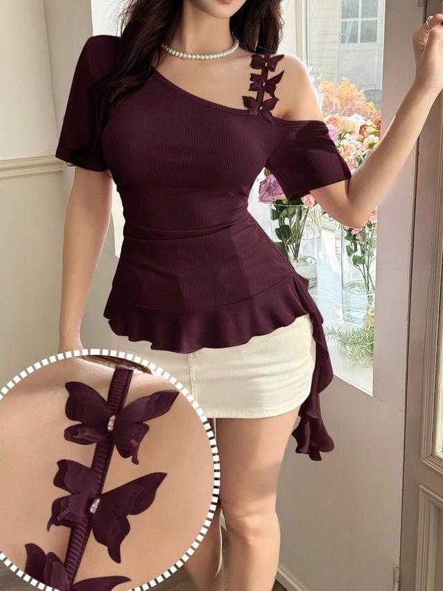 feyla solid color pleated casual versatile daily outing top