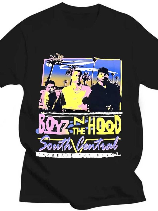 boyz n the hood graphic black cotton t-shirt