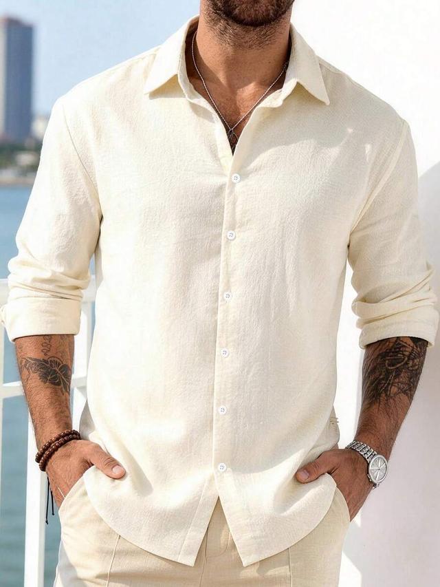 solid color cotton long sleeve shirt
