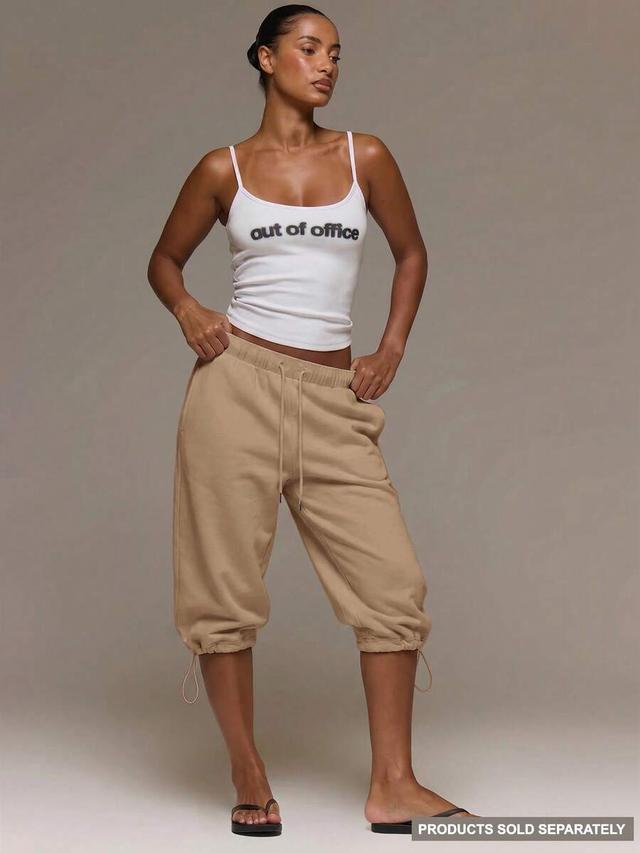 musera low rise adjustable toggle cropped joggers