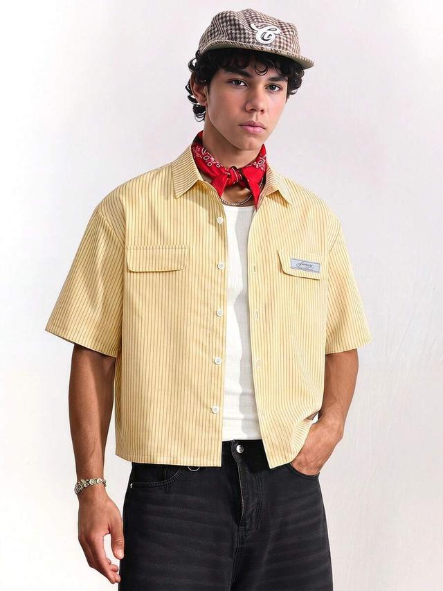norveth men's casual striped short sleeve shirt