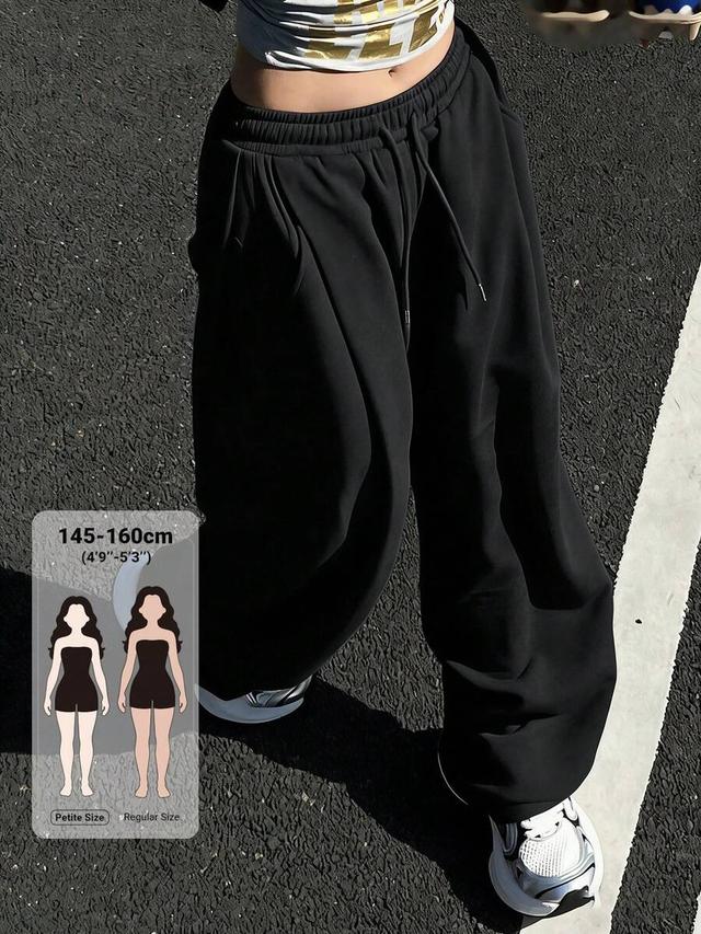 dazy women's casual loose korean style sweatpants petite