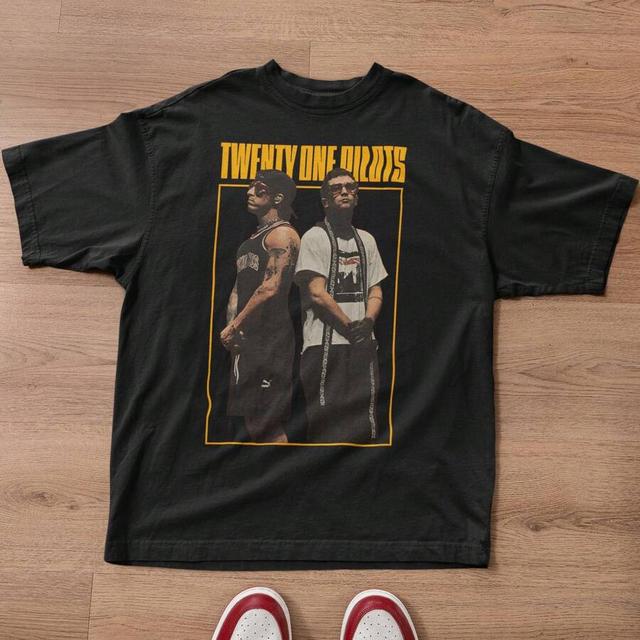 twenty one pilots black organic cotton oversized t-shirt