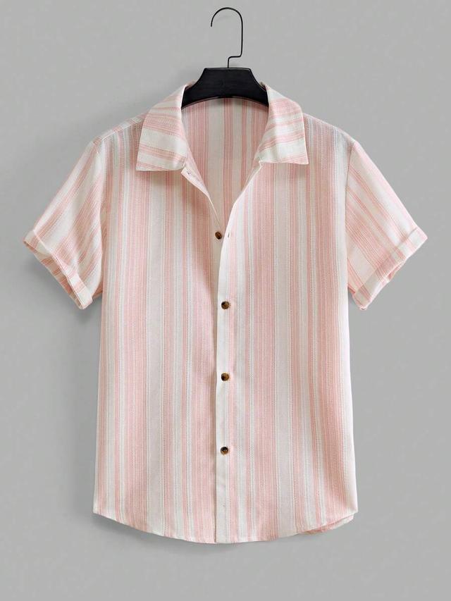 stonegrade men's striped short sleeve shirt